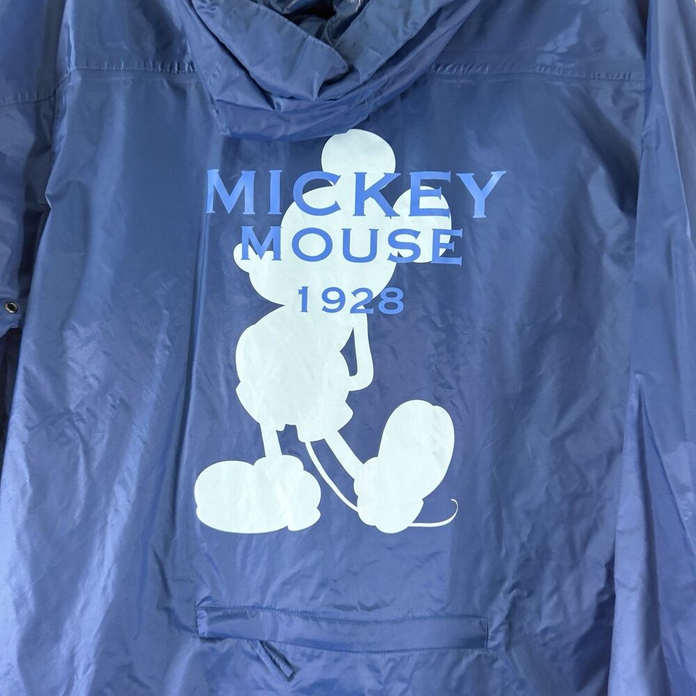 Disney Mickey Mouse 1928 Windbreaker Unisex Large XL Blue Full Zip Hooded - Picture 8 of 9